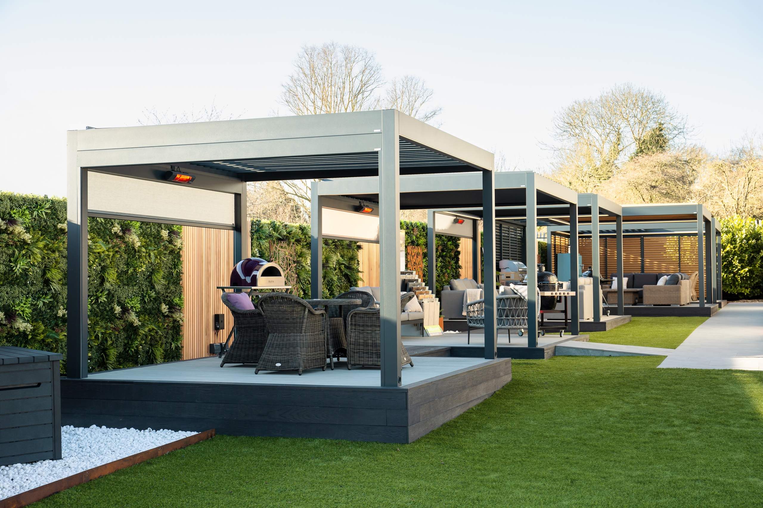 Pergolas displayed in the dream gardens